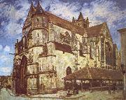 Jean-Antoine Watteau The church at Moret,Evening oil painting picture wholesale